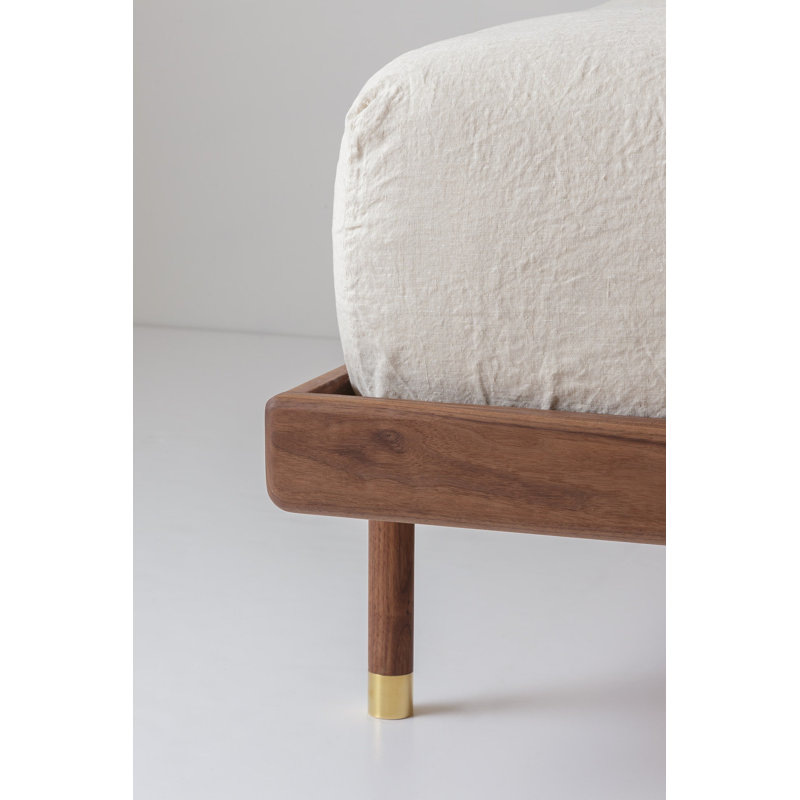 Simple Bed W/Headboard | Full, California King, Walnut