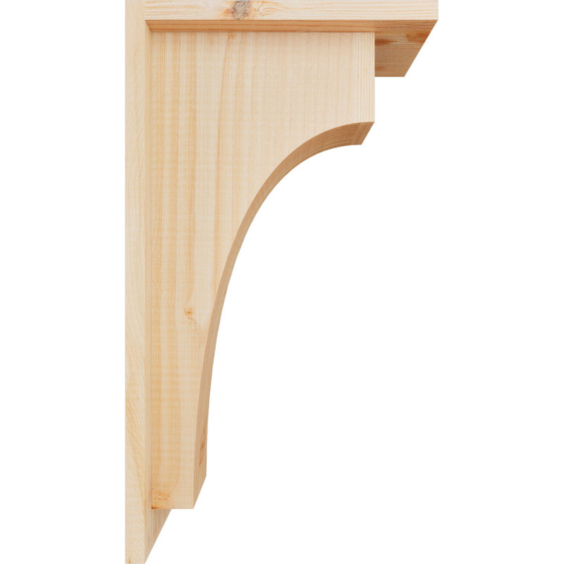 Corbeau Huntington avec plaque arrière, H 18 po x l 5,5 po x P 10 po, Sapin de Douglas, Lisse