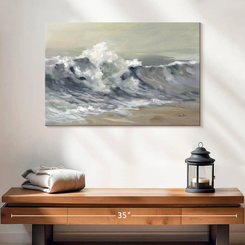 Senne sereine éclaboussant la vague, H 16 po x l 24 po