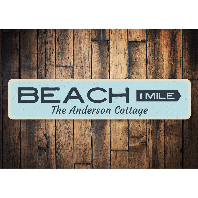 Panneau de plage en aluminium, H 4 po x l 18 po x P 0,04 po