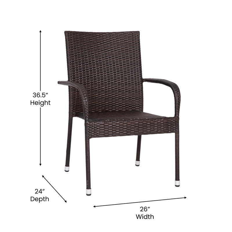Fauteuils de salle à manger Zareya, Brun