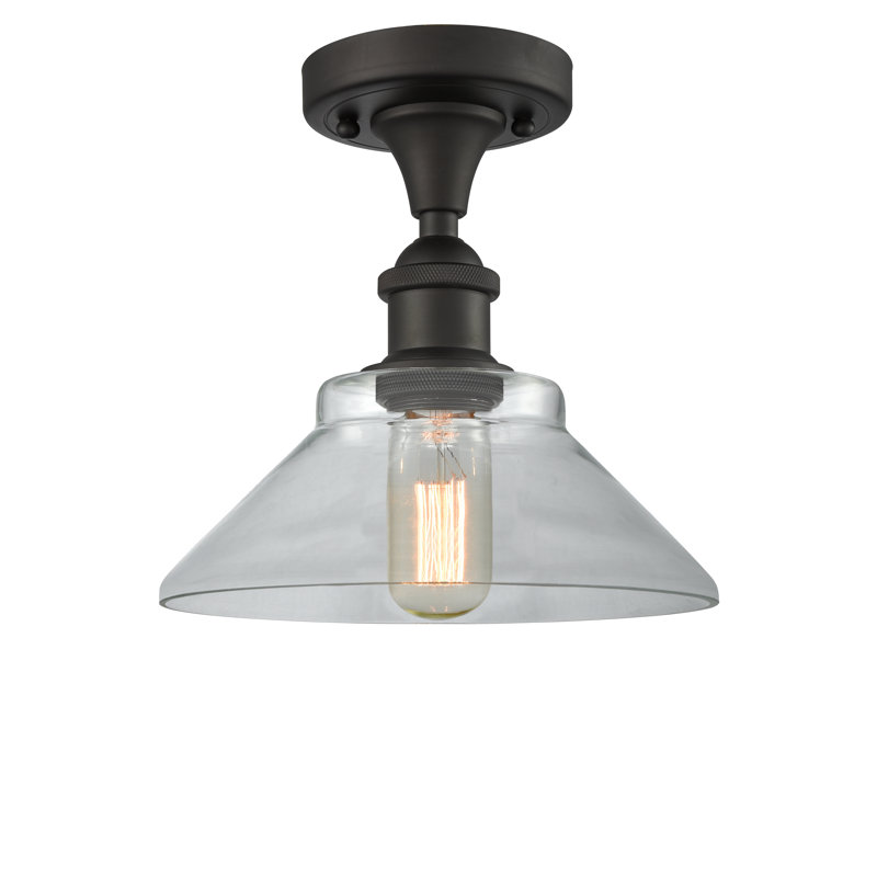 Naya Glass Semi Flush Mount, Oil Rubbed Bronze