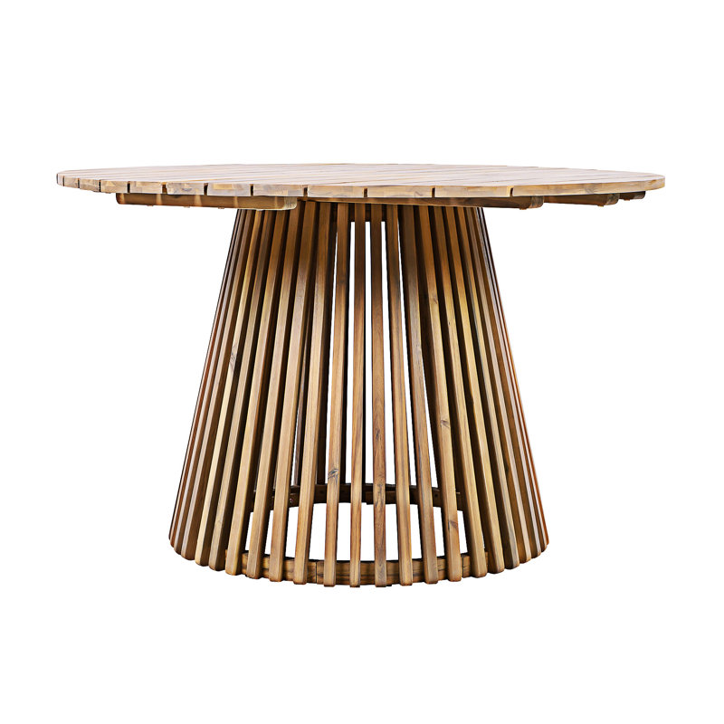 Table de salle à manger d'extérieur, Teck clair