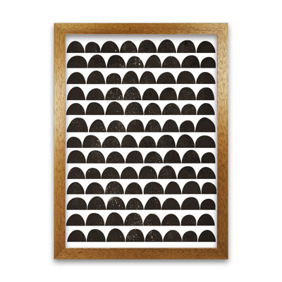 Half Moon Black Texture Original - Print