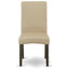 Ensemble de table de salle à manger 5 pièces pour 4 personnes comprenant une table de cuisine ronde et 4 chaises de salle à manger Parson en tissu brun, cappuccino de 42 po x 42 po-504545672-453227875-453227874