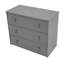 Lit mezzanine simple avec armoire et bureau portable - Gris, stable et fonctionnel-2041584412