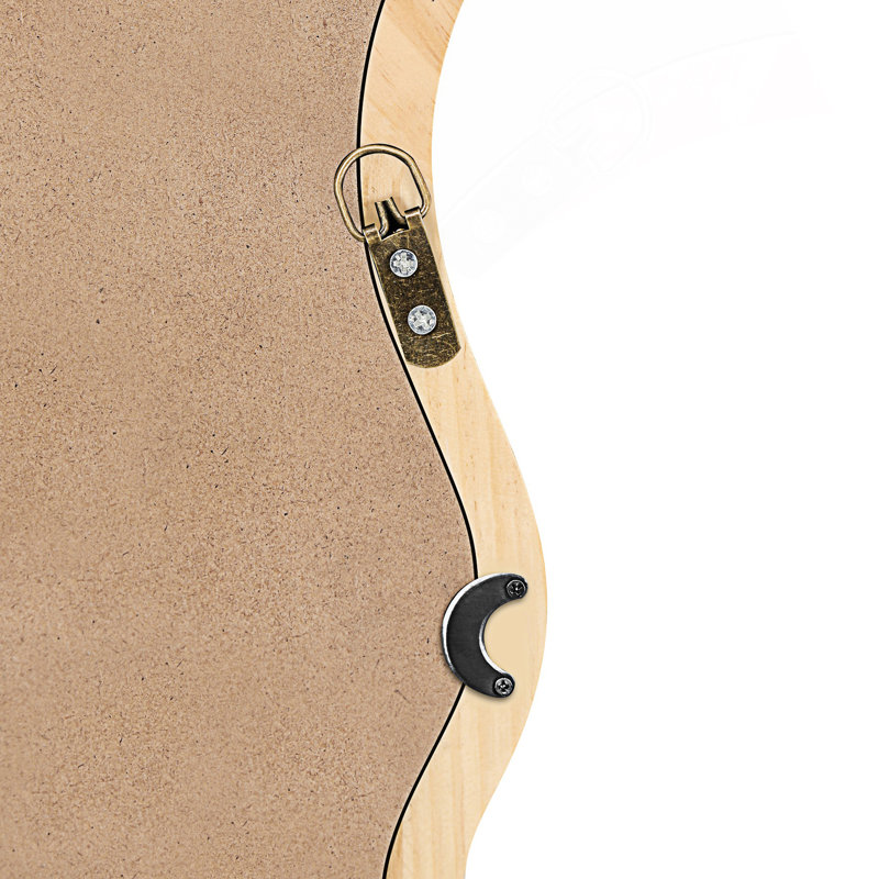 Miroir Wavy, Carrée, 36,03 po x 36,03 po, Bois naturel