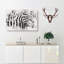 Stripes of the Zebras Watercolour - Wrapped Canvas-56663851