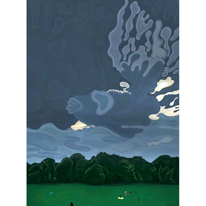 Crépuscule et nuages, Long Meadow par Evan Sklar
