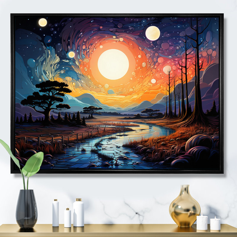 «Power Lines Enchanted Wires I», reproduction sur toile, H 30 po x l 40 po x P 1,5 po, Cadre flottant noir