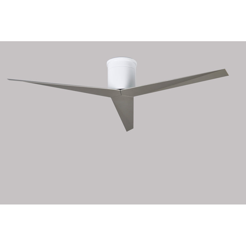 Eliza Ceiling Fan, Brushed Nickel, Gloss White