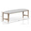 Banc attrayant d'apparence sable, siège rembourré, bases Triad 36,89 lb, garniture cloutée