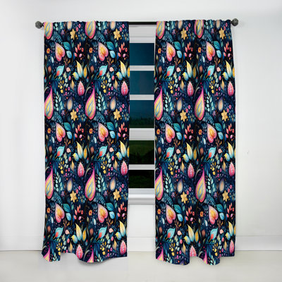 Watercolor Dreams Paisley Pattern I - Floral Curtain - Room Darkening Floral Curtain - 1 Panels