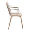 Chaise en cuivre antique et bois blanchi