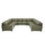 Canapé modulaire surdimensionné en cuir brun avec assise profonde et accoudoirs modernes-1203135313