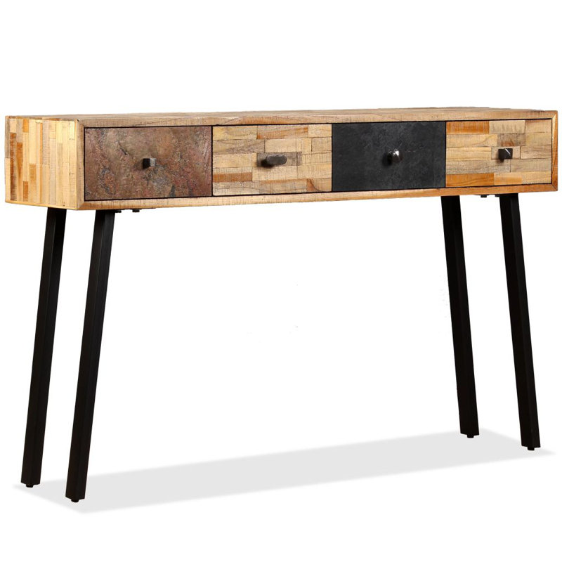 Gena 120cm Solid Wood Top Console Table