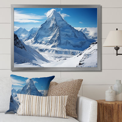 Winter Snowy Peaks IV - Paysages, art mural sur toile