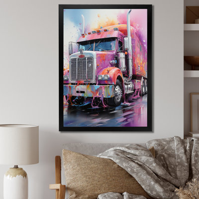 «Pink Semi Truck Showstopper», reproduction sur toile