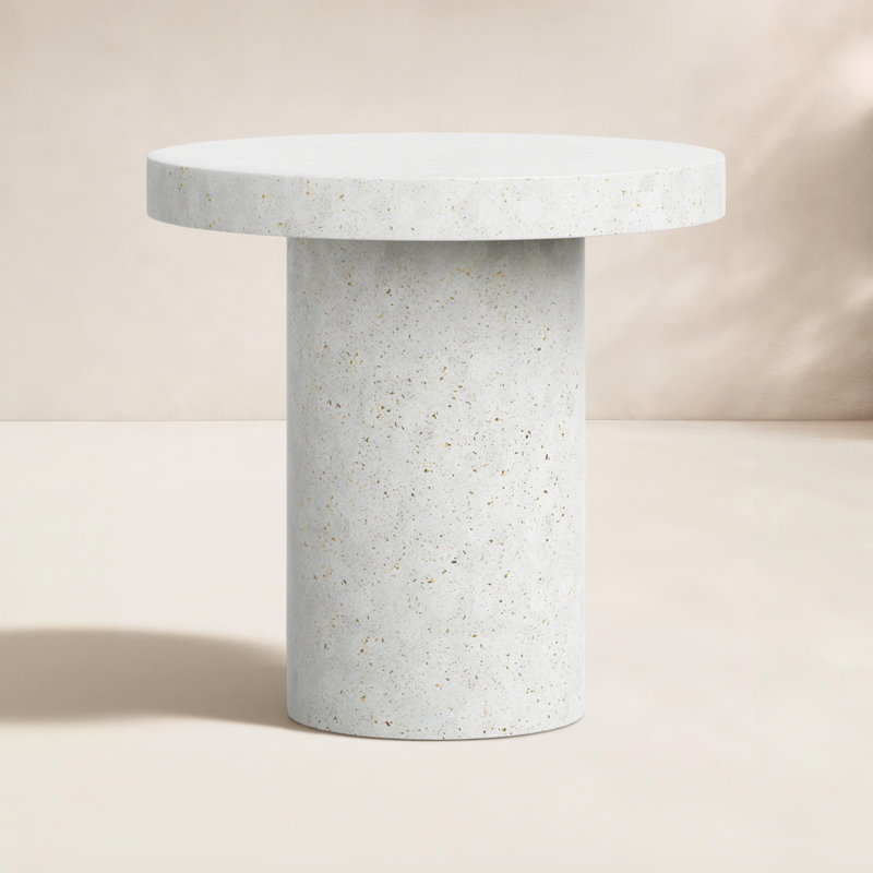 Round Circa 4 Dining Table, 38" Round, Ivory Terrazzo, Bar Table (41.75" Height)