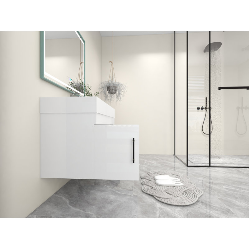 Ensemble de meuble-lavabo simple 42 po, Blanc ultrabrillant