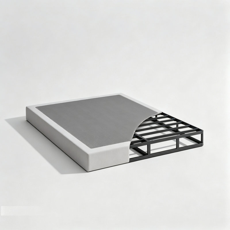 Sommier standard 6 "avec housse, Gris foncé, Très grand lit