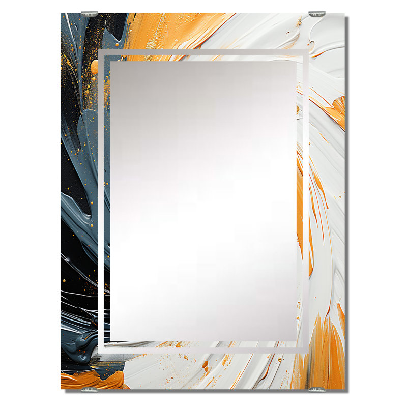 Miroir mural à grandes spirales Corrinda - MIR137951, 32 po x 24 po