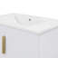 Meuble-lavabo 30 po avec lavabo simple en céramique à 3 trous et 2 portes à fermeture en douceur-121085797
