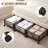 Under Bed Storage with Wheels & Handle,Metal,Large,2 Pack,Black