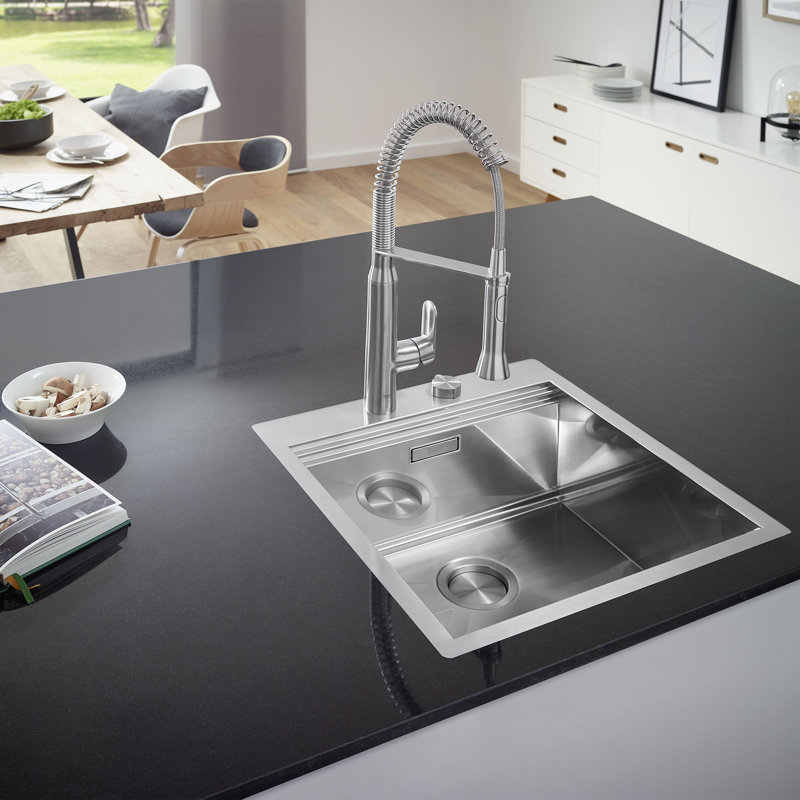 K7 Pull Down Single Handle Kitchen Faucet with Accessories, StarLight Chrome