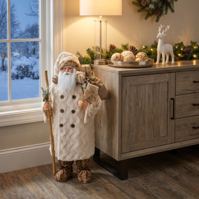 36" Sherpa Santa With Package And Sack