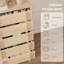 Commode 5 tiroirs Modern Space-Saving - Commode de chambre en bois avec poignées verticales - Rangement compact 5 tiroirs
Couleur du bois naturel Bois naturel