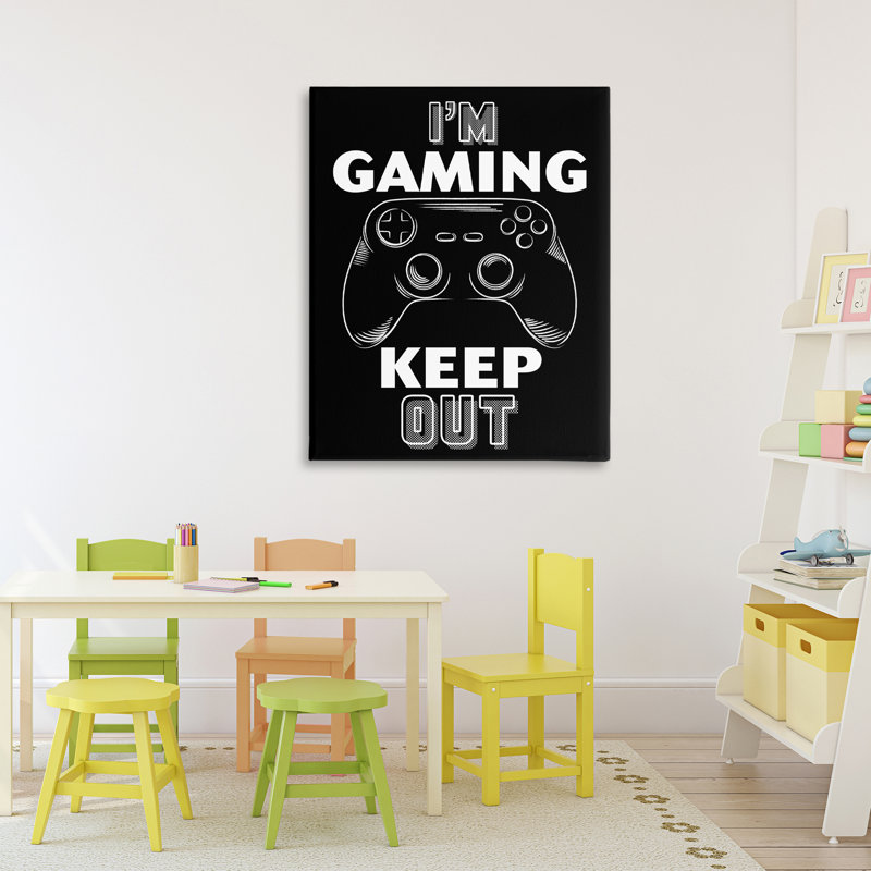 «I'm Gaming Keep Out Canvas», conception par Marcus Prime, H 40 po x l 30 po