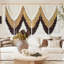 Décoration murale macramé Boho - très grand l 75 po x L 35 po - décoration de fond mariage