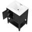 Modern Sleek Bathroom Vanity Elegant Ceramic Sink with Solid Wood Frame Open Style Shelf & Door Shelf Design-86442102-86442107-86442105