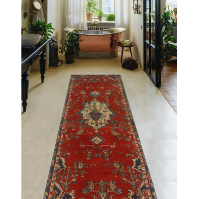 Omraj One-of-a-Kind 2'11" X 9'5" 1980s Runner Wool Area Rug