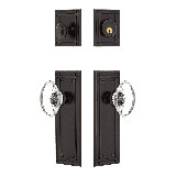 Nostalgic Warehouse Mission Entry Set with Oval Clear Crystal Knob