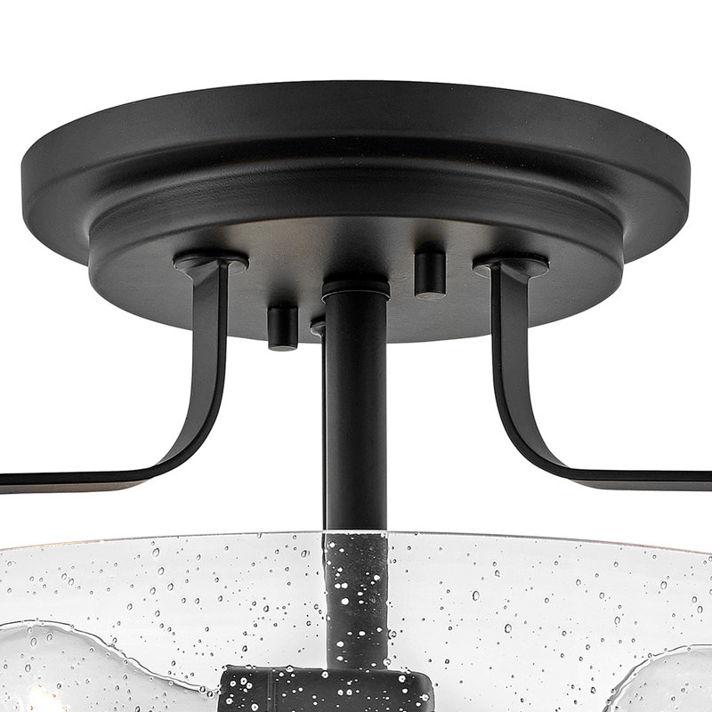 Harper 14.5-in 3-Light Semi-Flush Mount Retro Ceiling Light