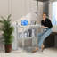 Table pliante avec tablette de rangement, bureau d'ordinateur pliable de 32,6 pouces pour les petits espaces, petit bureau pour chambre à coucher, bureau à domicile, dortoir et appartement-2074217939