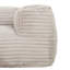 Fauteuil à billes en mousse viscoélastique beige doux d'une longueur de 71 pouces, dossier serré et style contemporain pour le salon