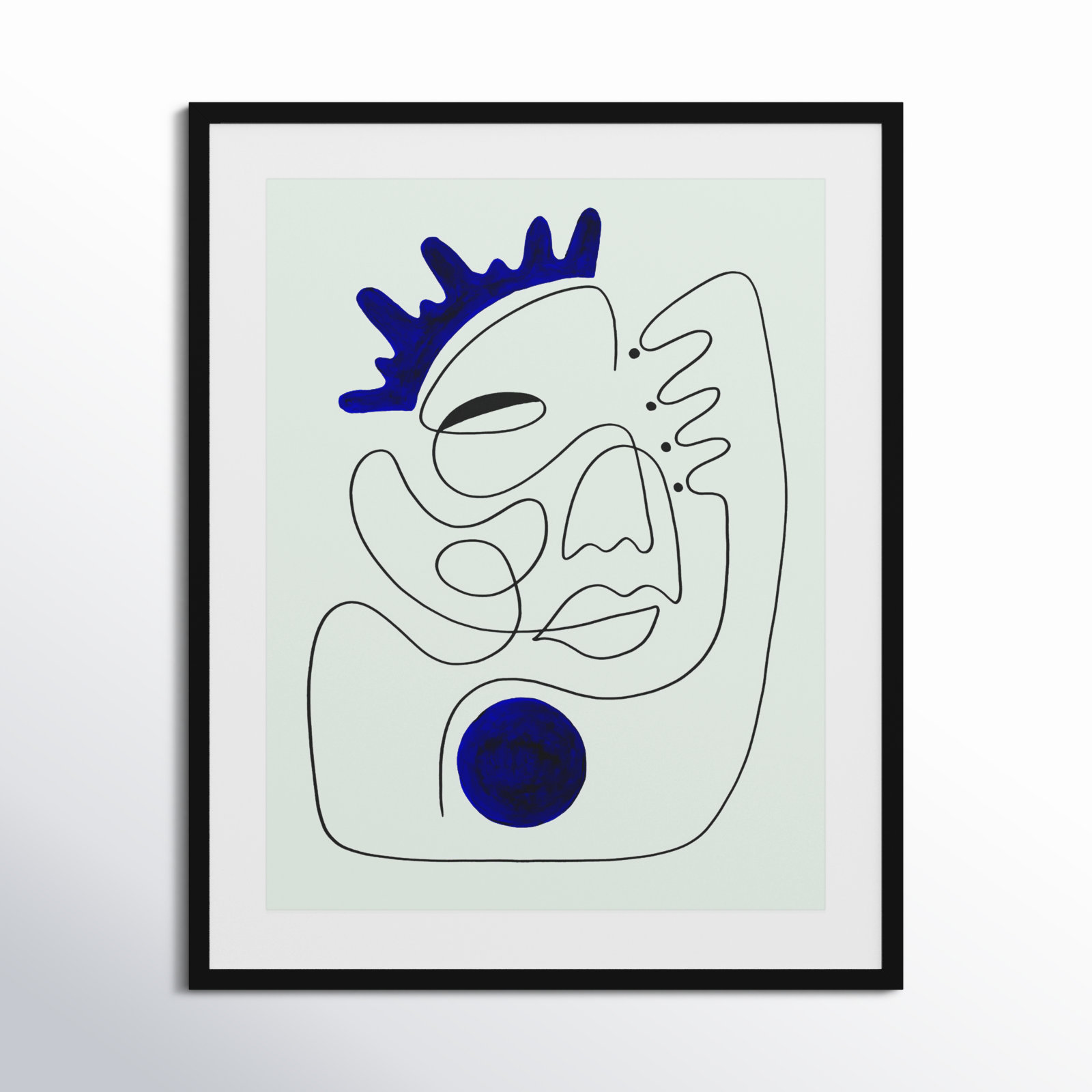 El Rey Print by Shatha Al Dafai, Noir Black Framed, 41.38" H x 33.38" W x 0.875" D