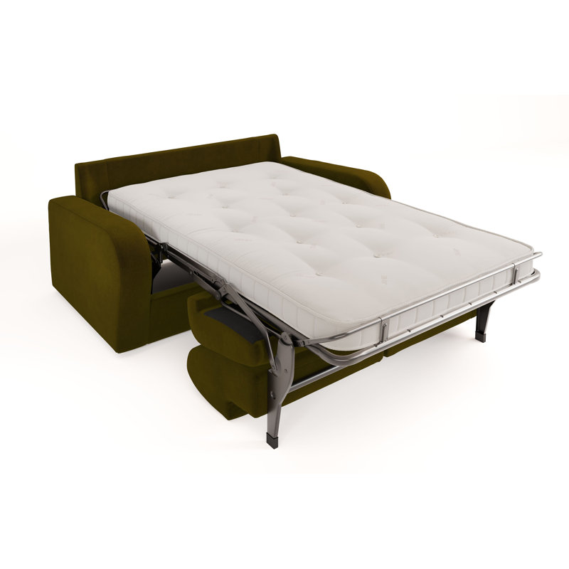 Jay-Be® Deco Sofa Bed with e-Sprung™ Mattress - Three seater - Luxe Velvet, 81cm H x 196cm W x 100cm D, Airfoce