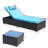 3-Piece Outdoor Patio Furniture Set Chaise Lounge, Patio Reclining Rattan Lounge Chair Chaise Couch Cushioned, Patio Seating Set-1980102349