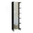 Urano Mirror Linen Cabinet, Four Interior  Shelves, Five External Shelves -Black-1430871157