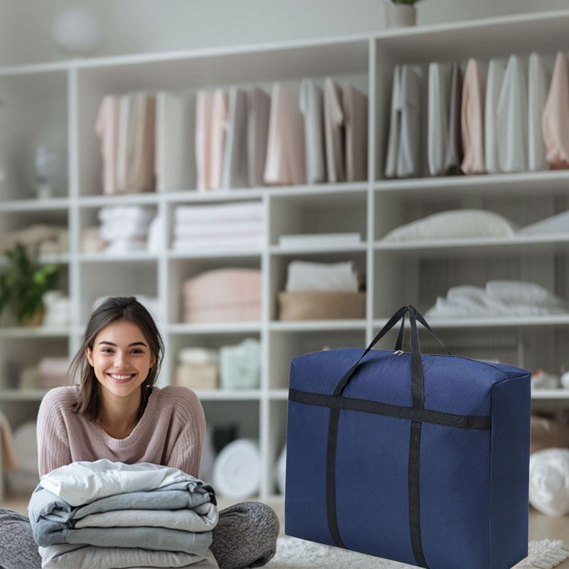  Clothes Storage Bags Large Moving Packing Bags, Closet Organizers and Storage, Storage Bins Containers for Blanket, Comforter, Pillow, Bedding