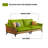 Yellow Genuine Leather Modular Sofa cushion couch-96959380