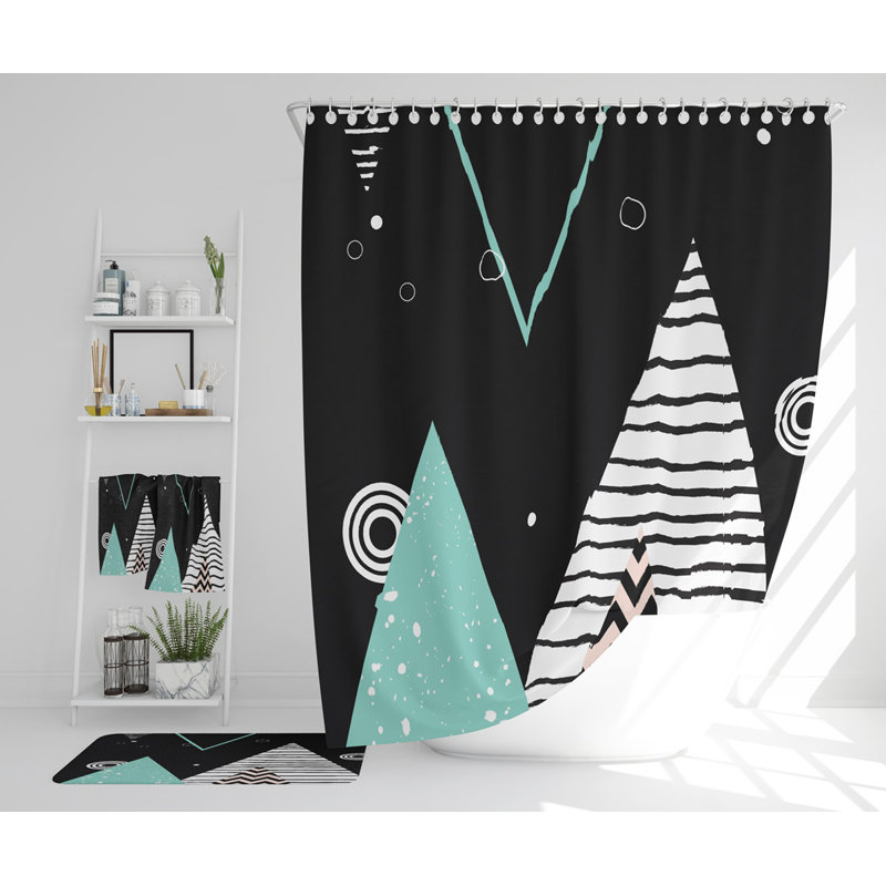 Nashaly Polyester Shower Curtain Set
