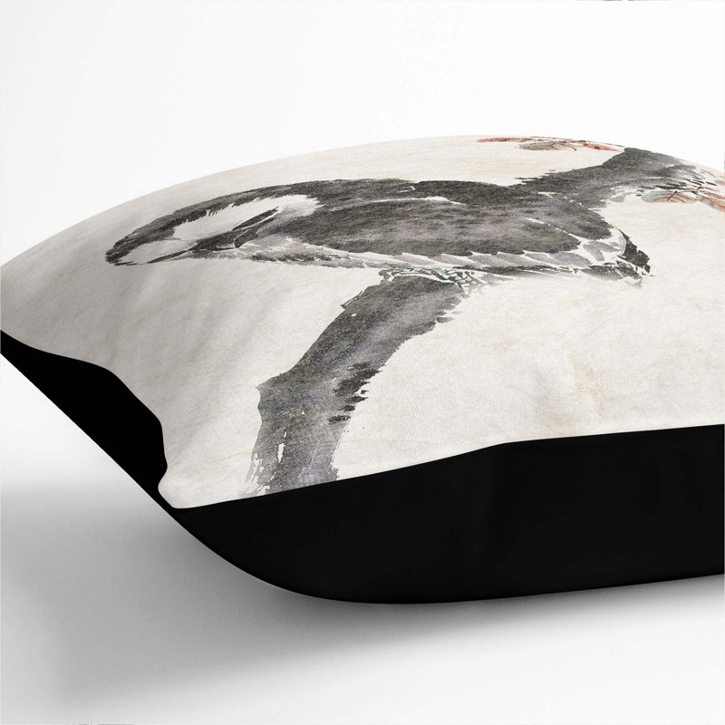 Square Throw Cushion, 40cm H x 40cm W x 15cm D, Black