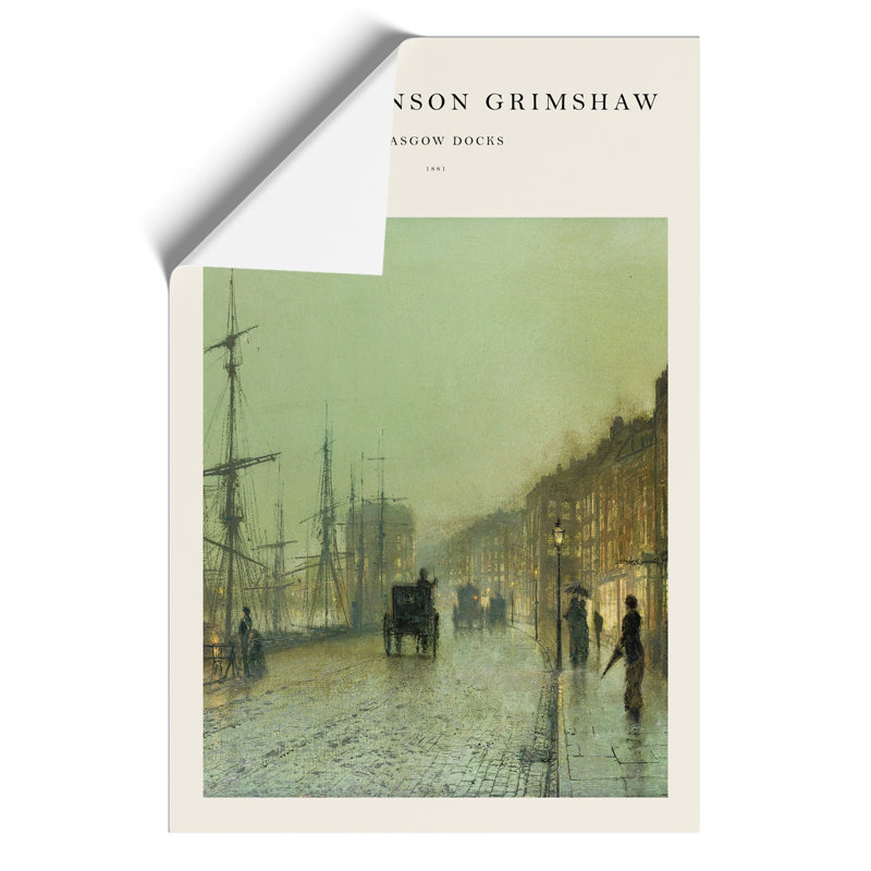 Glasgow Docks Print by John Atkinson Grimshaw - Frameless Print, 42cm H x 30cm W x 0.1cm D