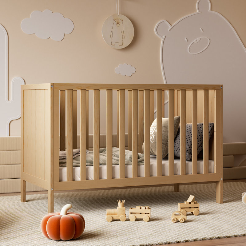  Lit de bébé convertible 4-en-1 Kerenza, Bois naturel