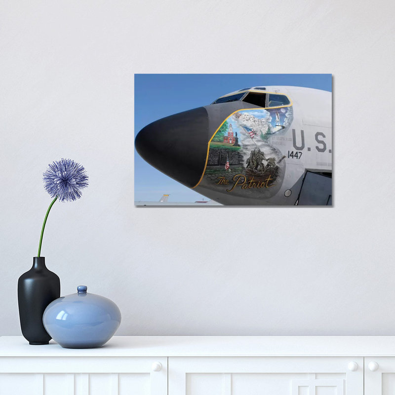 A KC-135 Stratotanker Displaying Patriotic Nose Art 1 Piece Wrapped Canvas Wall Art, 30.48 cm H x 45.72 cm W